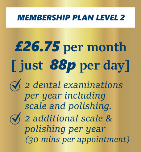 Duffield Dental Practice - Membership Plan Level 2 Pricing